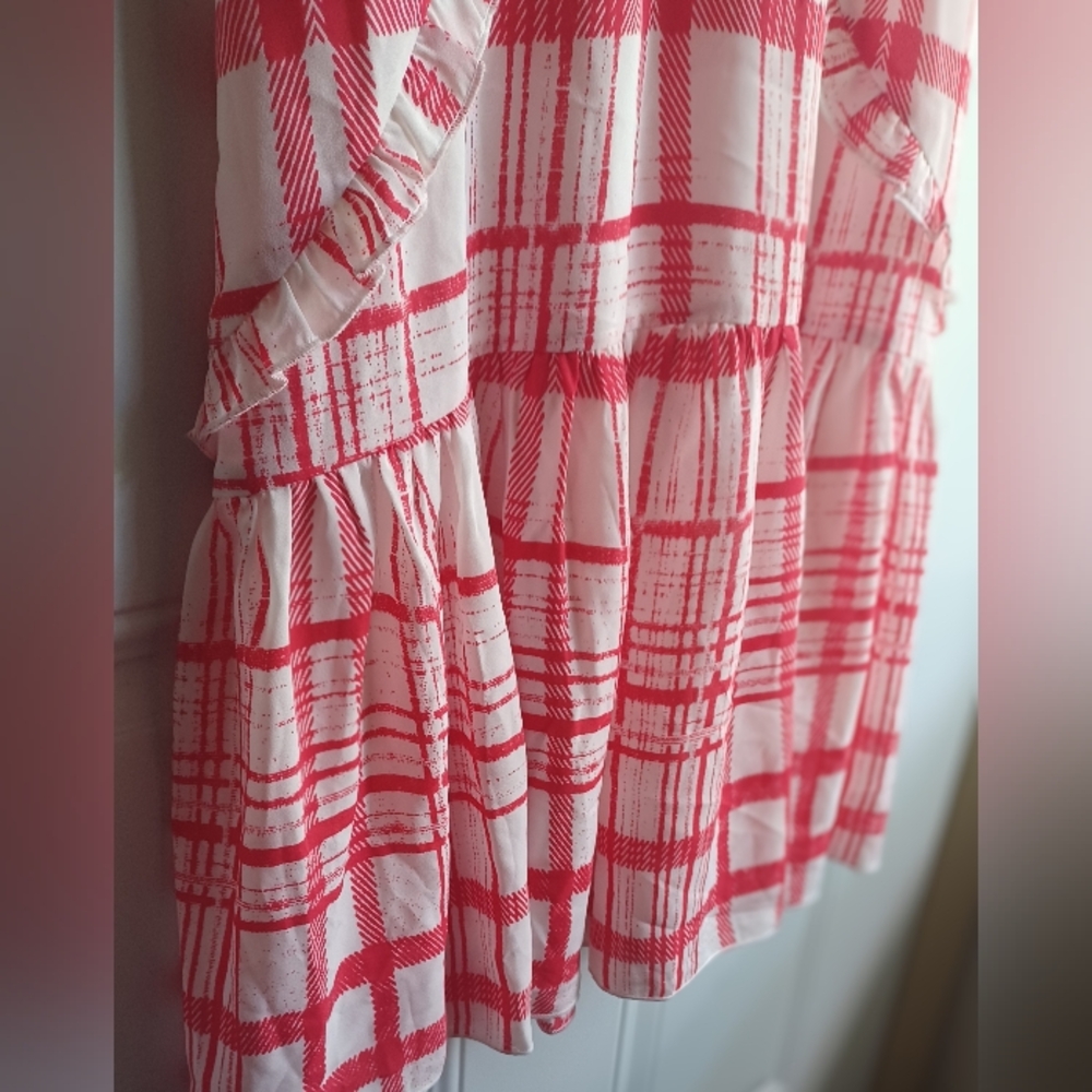 Avec Les Filles Plaid Windowpane Grid Check Mini Sundress - Picture 8 of 10